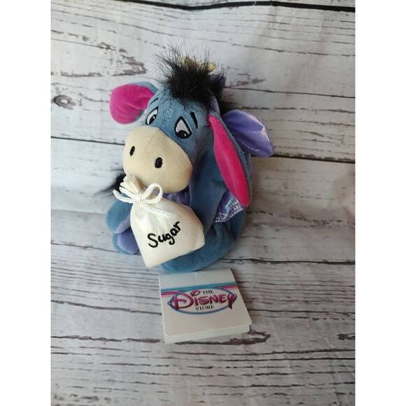 Disney Store Winnie the Pooh Sugar Plum Fairy Eeyore 7” Plush Vintage - Picture 1 of 4